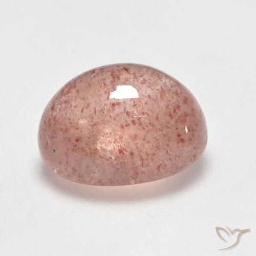 Strawberry Quartz Gemstone in 12 x 10 mm (calibrated) Size for Sale, Strawberry Quartz Stone in Earthy Pink Color