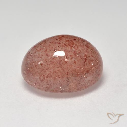 Strawberry Quartz Gemstone in 12.5 x 10.2 mm Size for Sale, Strawberry Quartz Stone in Indian Red Color