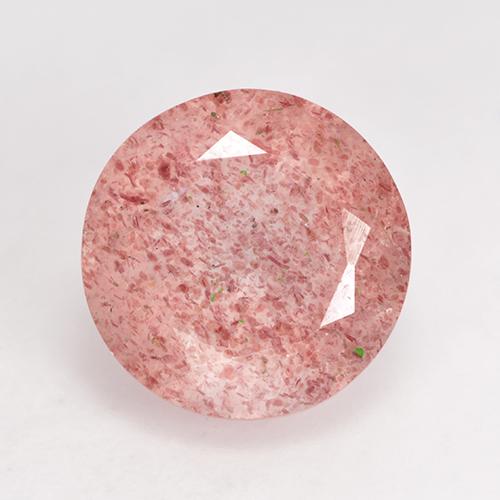 Light Rose Pink Strawberry Quartz Gem - 3.5ct Round Facet (ID: 532352)