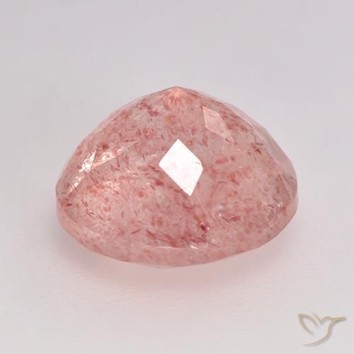 Strawberry Quartz Gemstone in 10 mm (calibrated) Size for Sale, Strawberry Quartz Stone in Light Rose Pink Color