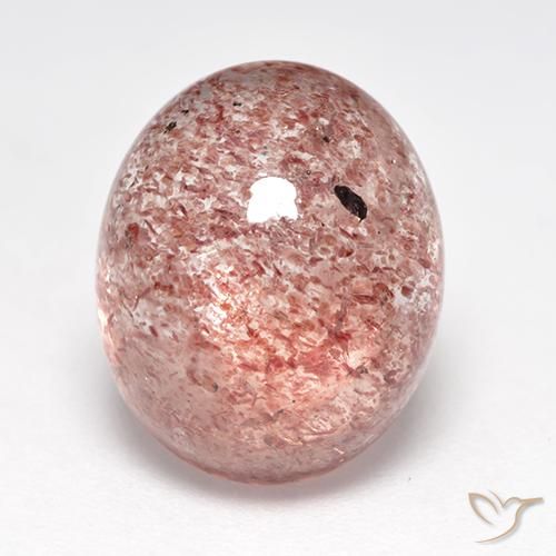 7.14ct Natural Raspberry Pink Strawberry Quartz, Oval, Translucent