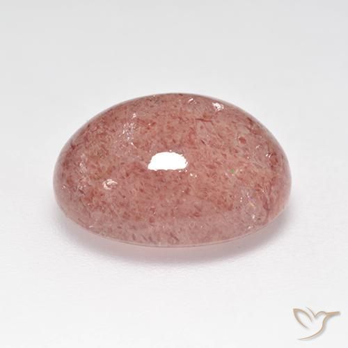 Strawberry Quartz Gemstone in 13 x 11 mm (calibrated) Size for Sale, Strawberry Quartz Stone in Medium-Light Pink Color