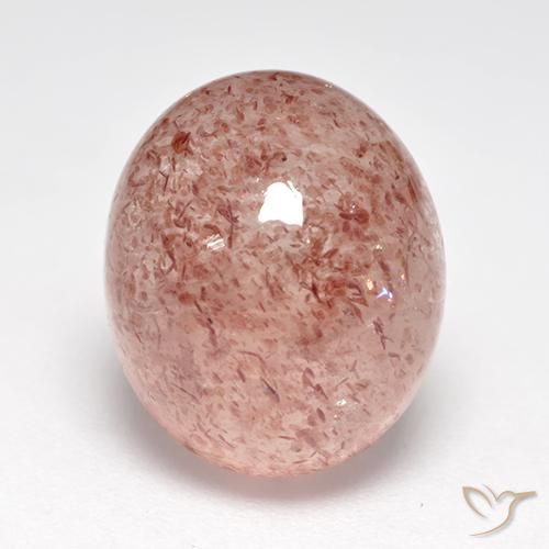 7.15ct Natural Light Pink Strawberry Quartz, Oval, Translucent, Photo A