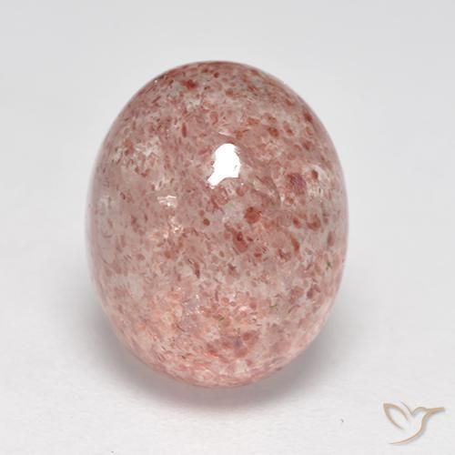 3.90ct Natural Earthy Pink Strawberry Quartz, Oval, Translucent