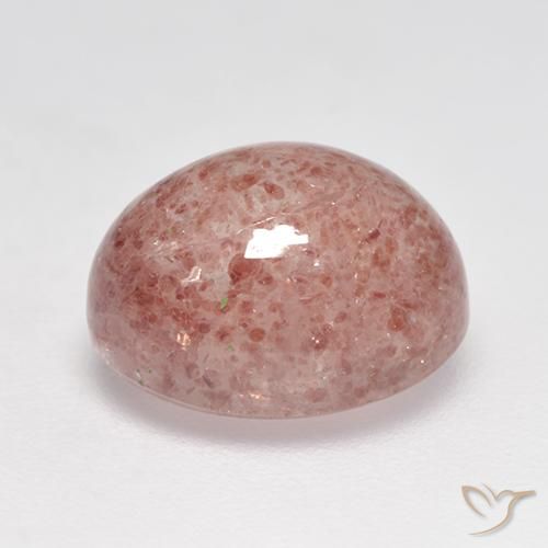 Strawberry Quartz Gemstone in 10 x 8 mm (calibrated) Size for Sale, Strawberry Quartz Stone in Earthy Pink Color