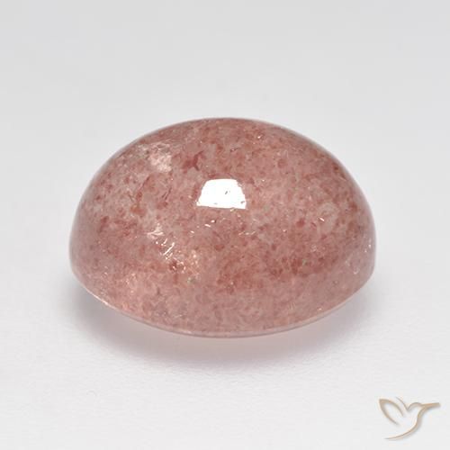 Strawberry Quartz Gemstone in 12 x 10 mm (calibrated) Size for Sale, Strawberry Quartz Stone in Medium Pink Color