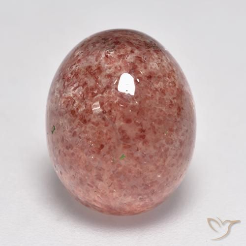 5.97ct Natural Bright Pink Strawberry Quartz, Oval, Translucent