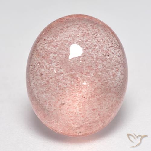 10.22ct Natural Earthy Pink Strawberry Quartz, Oval, Translucent