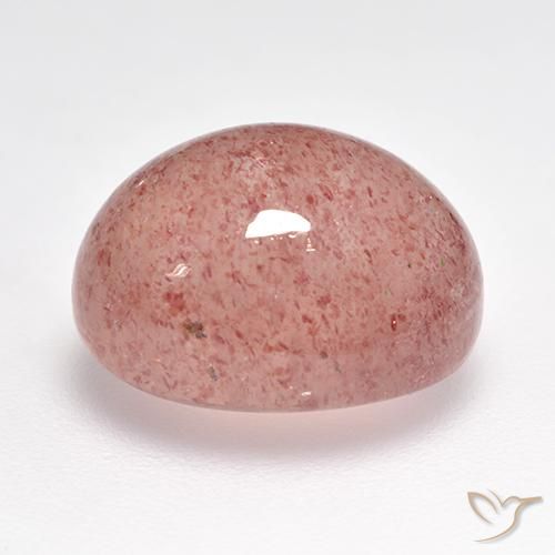 Strawberry Quartz Gemstone in 13 x 11 mm (calibrated) Size for Sale, Strawberry Quartz Stone in Earthy Pink Color