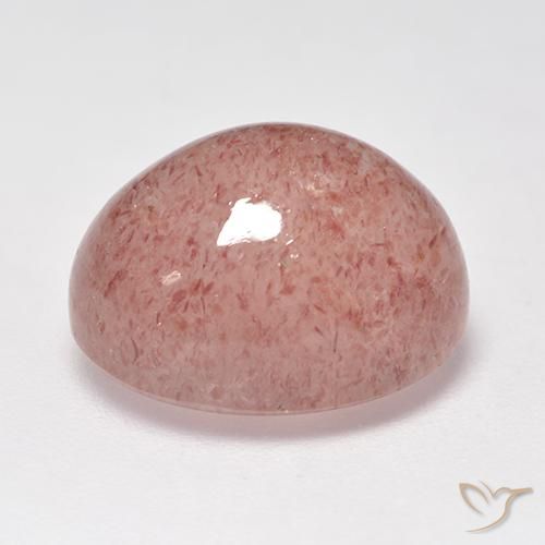 Strawberry Quartz Gemstone in 13 x 11 mm (calibrated) Size for Sale, Strawberry Quartz Stone in Light Rose Pink Color