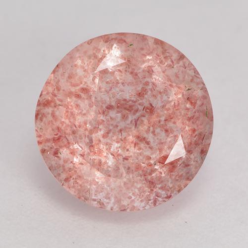 Light Rose Pink Strawberry Quartz Gem - 3.2ct Round Facet (ID: 532513)
