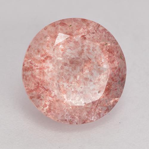3.24 ct Pink Strawberry Quartz Stone, Natural Strawberry Quartz in Round Facet Shape for Sale