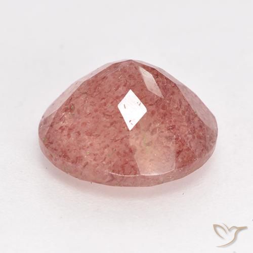 Strawberry Quartz Gemstone in 10 mm (calibrated) Size for Sale, Strawberry Quartz Stone in Rose Pink Color