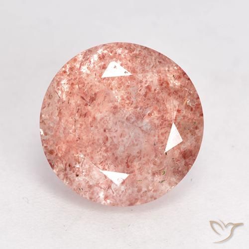 3.51ct Natural Medium-Light Pink Strawberry Quartz, Round, Translucent