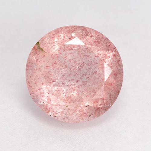 Light Pink Strawberry Quartz Gem - 3.1ct Round Facet (ID: 532520)