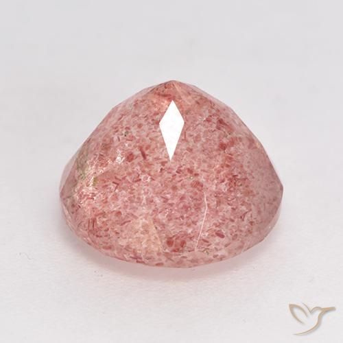 Strawberry Quartz Gemstone in 10 mm (calibrated) Size for Sale, Strawberry Quartz Stone in Medium-Light Pink Color