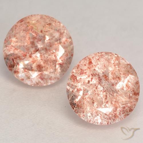 2.44 ct Round Cut Strawberry Quartz, 7 mm From Russia, Photo A