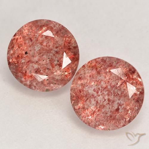 2.35 ct Round Cut Strawberry Quartz, 7.1 mm From Russia, Photo A