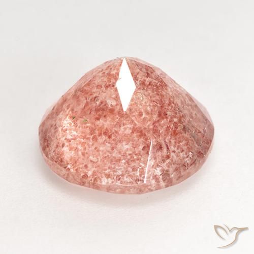 Strawberry Quartz Gemstone in 10 mm (calibrated) Size for Sale, Strawberry Quartz Stone in Pink Orange Color