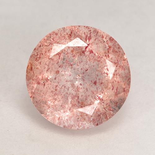Rosado naranja Cuarzo Fresa Gema - 3.5ct Faceta Redonda (ID: 532560)