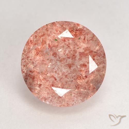 Rosado pomelo Cuarzo Fresa Gema - 3.6ct Faceta Redonda (ID: 532562)