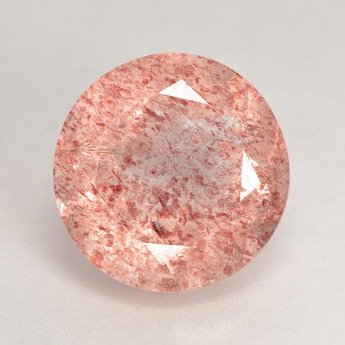 Quartz Fraise Tour en damier des États-Unis 3,6 ct, dimension 10,1mm, pureté Translucide, pierre gemme naturelle Non traité, 1 pièce Quartz Fraise de couleur Rose pamplemousse, dureté Mohs de 7 convient aux bijoux de tous les jours, pierre de sagesse, Photo A