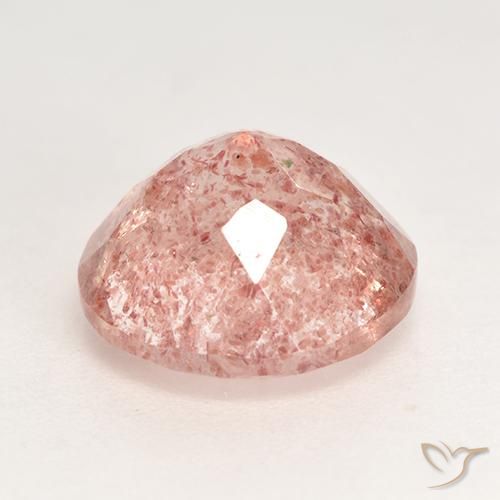 Strawberry Quartz Gemstone in 10 mm (calibrated) Size for Sale, Strawberry Quartz Stone in Medium Pink Color