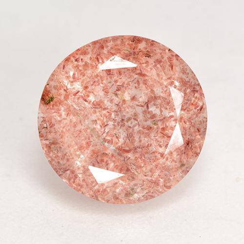 Rojo indio Cuarzo Fresa Gema - 3.7ct Faceta Redonda (ID: 532569)