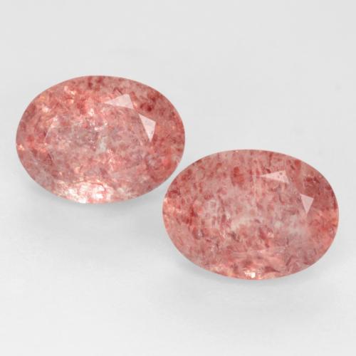 Rosa rosado Cuarzo Fresa Gema - 1.3ct Forma ovalada (ID: 544753)