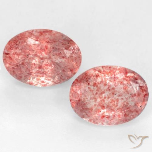 2.29 ct Oval Cut Strawberry Quartz, 8.1 x 6 mm From Russia, Photo A