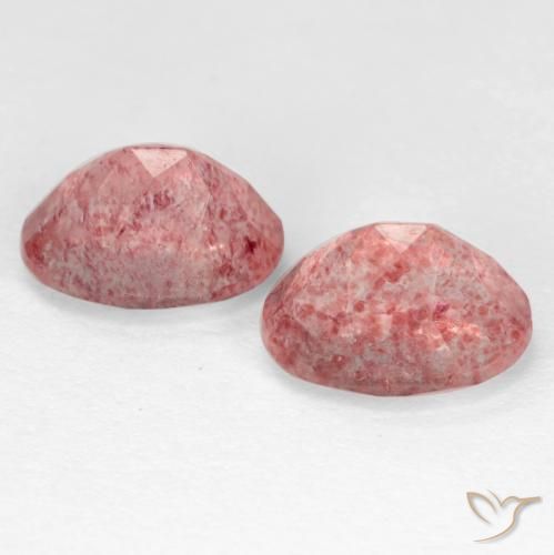 Strawberry Quartz Gemstones in 8 x 6 mm (calibrated) Size for Sale, Strawberry Quartz Stones in Bubblegum Pink Color