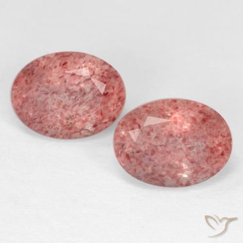 2.82ctw Natural Medium Pink Strawberry Quartz, Oval, Translucent