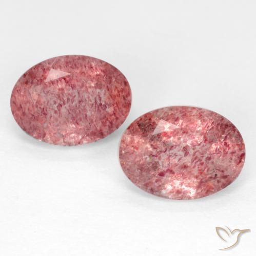 2.37 ct Oval Cut Strawberry Quartz, 8.2 x 6.1 mm From Russia, Photo A