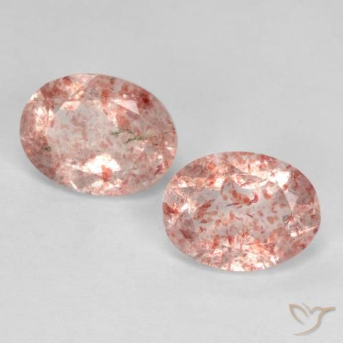 2.34 ct Oval Cut Strawberry Quartz, 8.1 x 6.1 mm From Russia, Photo A