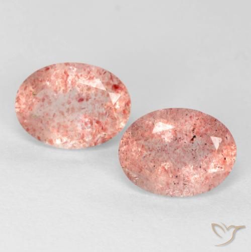 2.34 ct Oval Cut Strawberry Quartz, 8.1 x 6.1 mm From Russia, Photo A