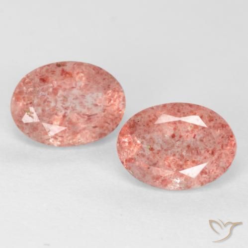 2.49 ct Oval Cut Strawberry Quartz, 8.2 x 6 mm From Russia, Photo A