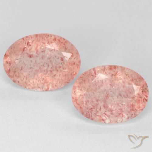 2.32 ct Oval Cut Strawberry Quartz, 8.3 x 6.2 mm From Russia, Photo A