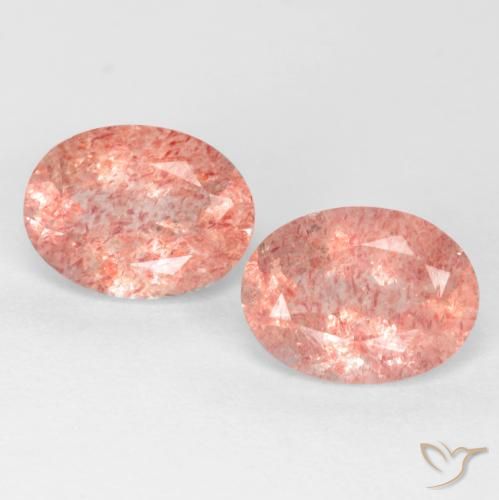 2.43 ct Oval Cut Strawberry Quartz, 8.1 x 6.1 mm From Russia, Photo A