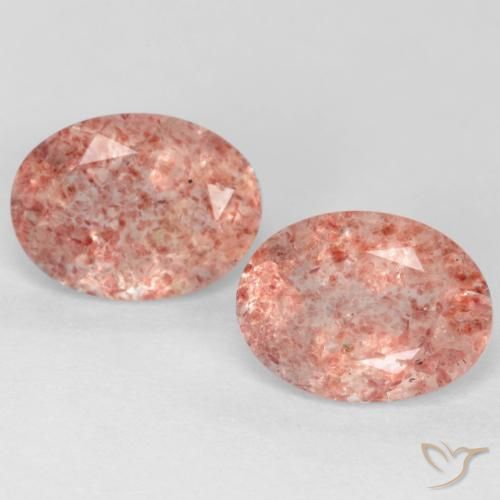 2.29ctw Natural Light Rose Pink Strawberry Quartz, Oval, Translucent