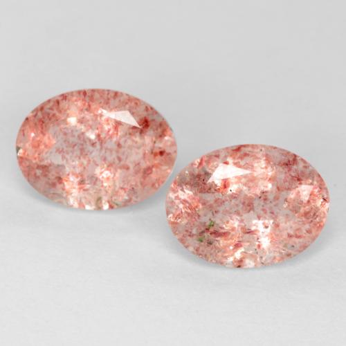 hellrose-rosa Erdbeerquarz Edelstein - 1.2ct Oval facettiert (ID: 546515)