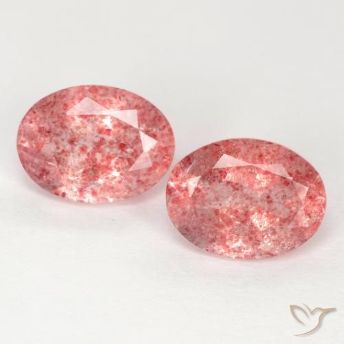 2.33 ct Oval Cut Strawberry Quartz, 8.1 x 6.1 mm From Russia, Photo A