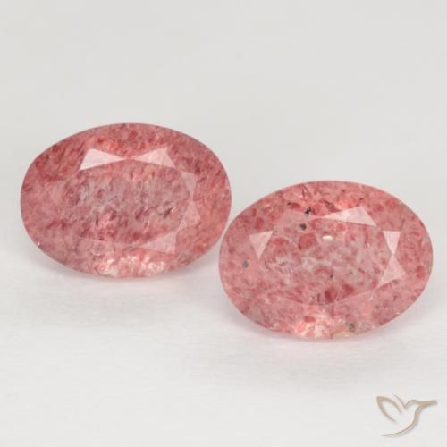 2.75 ct Oval Cut Strawberry Quartz, 8.2 x 6.1 mm From Russia, Photo A