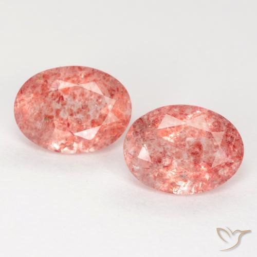 2.24 ct Oval Cut Strawberry Quartz, 8.1 x 6 mm From Russia, Photo A