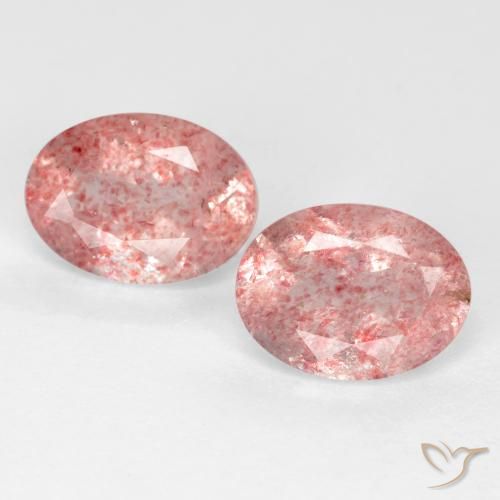 2.33 ct Oval Cut Strawberry Quartz, 8.2 x 6 mm From Russia, Photo A