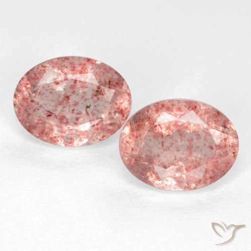 2.62 ct Oval Cut Strawberry Quartz, 8.2 x 6.3 mm From Russia, Photo A