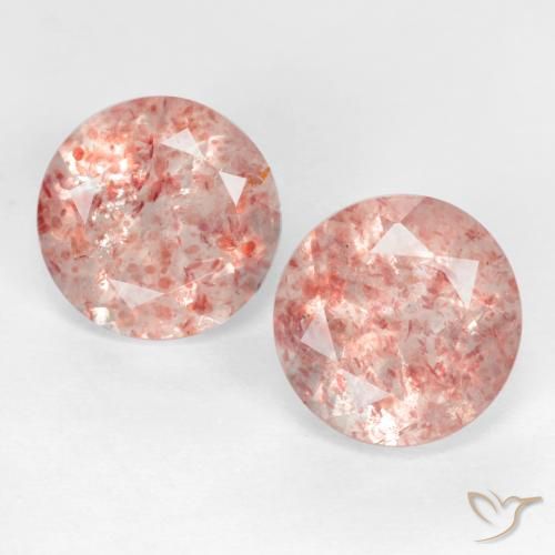 2.32ctw Natural Light Bubblegum Pink Strawberry Quartz, Round, Translucent