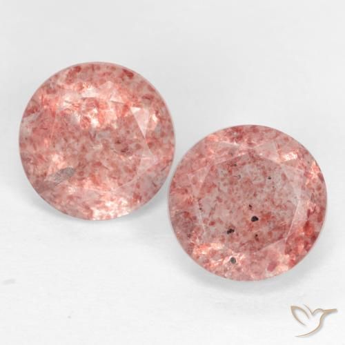 2.58ctw Natural Medium Pink Strawberry Quartz, Round, Translucent