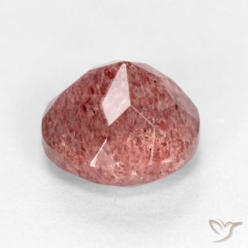 Strawberry Quartz Gemstone in 7 mm (calibrated) Size for Sale, Strawberry Quartz Stone in Raspberry Pink Color