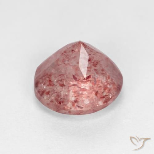 Strawberry Quartz Gemstone in 7 mm (calibrated) Size for Sale, Strawberry Quartz Stone in Rose Pink Color