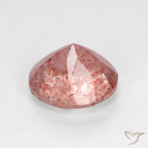 Strawberry Quartz Gemstone in 7 mm (calibrated) Size for Sale, Strawberry Quartz Stone in Medium-Light Pink Color